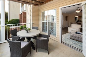 Large balcony with patio